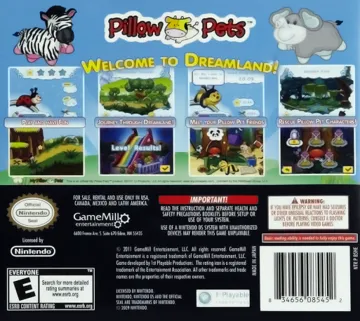 Pillow Pets (USA) box cover back